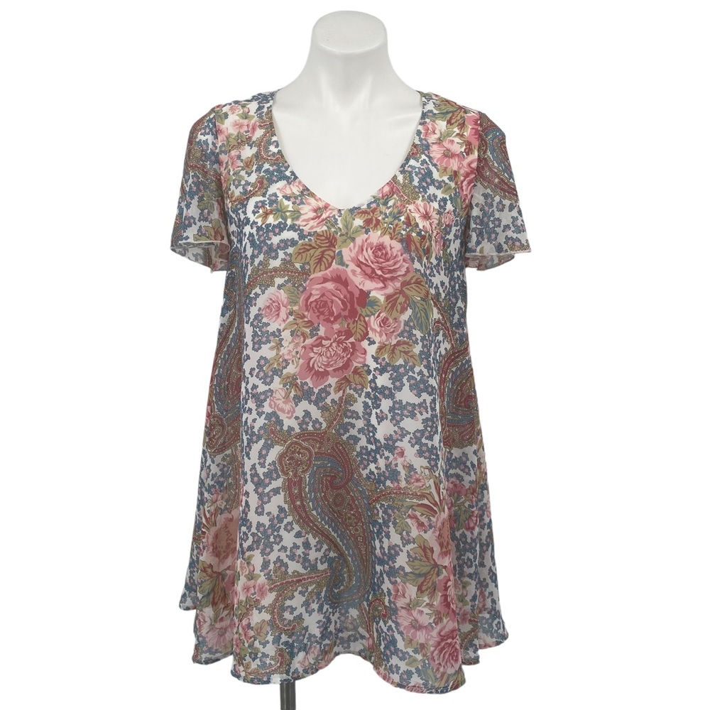 Show Me Your Mumu Kylie Mini Dress Floral Paisley Small